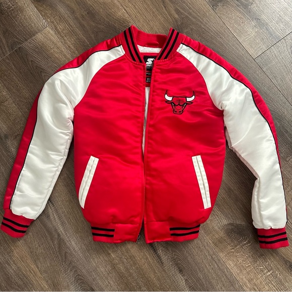 Chicago Bulls Bomber Starter Jacket - Picture 2 of 7